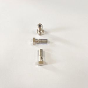 14mm Heagonal 14mm cabeza hexagonal Acero inoxidable métrico M8 M8 * 1 solo <span class=keywords><strong>Banjo</strong></span> ojo freno ajuste perno pernos adaptador - Product Image 1