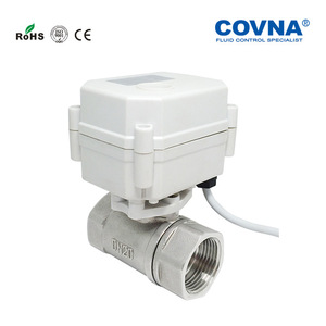 Vanne à boisseau sphérique électrique Covna DN15 DN20 DN25 DN32 110V 220V à réinitialisation automatique pour le contrôle de l'air à usage industriel - Product Image 2