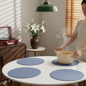 Tapis <span class=keywords><strong>de</strong></span> cuisson et <span class=keywords><strong>dessous</strong></span> <span class=keywords><strong>de</strong></span> <span class=keywords><strong>plat</strong></span> multifonctionnels en silicone 16 cm, design nid d'abeille double face pour une adhérence antidérapante, protection contre la chaleur pour comptoir <span class=keywords><strong>de</strong></span> cuisine - Product Image 5