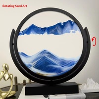 Décoration d'art abstrait 3D en sable mouvant, peinture au sable liquide rotative avec un design moderne et simple pour la maison, le bureau ou la table.