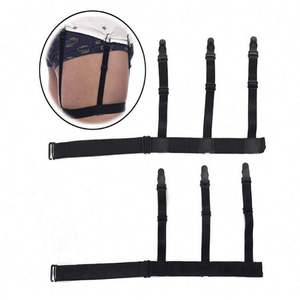 ที่รัดเสื้อ 2 ชิ้น รุ่น K2030 พร้อมตัวล็อคกันลื่น สายรัดขาแบบยืดหยุ่นสำหรับผู้ชาย ที่รัดต้นขา ช่วยให้เสื้อไม่หลุด - Product Image 1