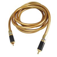 Câble audio stéréo RCA mâle vers RCA mâle en fibre de carbone plaqué or 24 carats en cuivre pur sans oxygène 1m 1,5m 2m 3m 5m