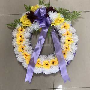 E-1263 OULI <span class=keywords><strong>Flores</strong></span> Artificiales de Lirio y Crisantemo al por Mayor para Funerales - Product Image 3