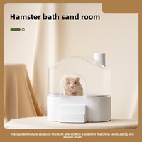 Bassin de bain et urinoir double usage en ABS pour hamster Golden Bear avec bain de sable, durable et écologique pour petits animaux