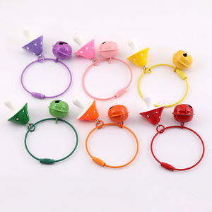 Colorful Wire Loop Mushroom Bell Pendant Diy Jewelry Accessory For Bag And Earphone Case Ornament - Product Image 1