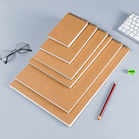 Carnet de croquis spirale A3 A4 A5 personnalisé avec impression et logo, 30 feuilles, couverture kraft, design sur mesure pour le dessin – Vente chaude