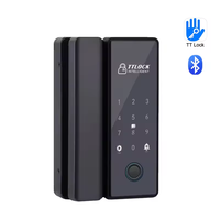 Cerradura Inteligente para Puerta de Vidrio de Oficina, Sin Perforación, Fácil de Instalar, con Bloqueo Automático, Cerradura TT