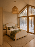 Villa modulaire certifiée CE à faible valeur U, maison préfabriquée scandinave isolée pour une vie en climat froid