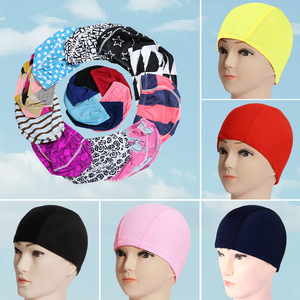 Gorros de natación unisex de nailon, cómodos, que protegen el cabello, varios diseños, colores sólidos, cubiertas para la cabeza para adultos - Product Image 5