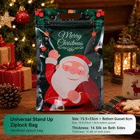 Sachets Doypack à fermeture zip pour friandises de Noël, motif Père Noël, expédition rapide, en stock