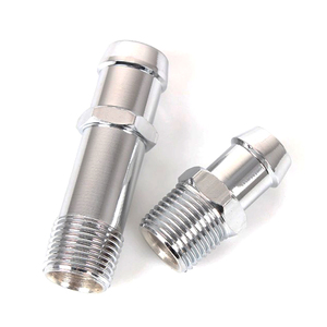 Ensemble de raccords de tuyau de chauffage 3/4" et 5/8", adaptateurs de tuyau de liquide de refroidissement nickelés pour pompe à <span class=keywords><strong>eau</strong></span> et collecteur d'admission moteur Chevy GM LS - Product Image 1