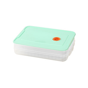 Boîte à raviolis, conteneur de stockage des aliments, couvercle rectangulaire à clipser, congelable pour usage domestique, stockage au réfrigérateur de cuisine - Product Image 1