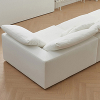 OKF Canapé Modulable de Luxe pour Salon, Recouvert de Tissu, Design Minimaliste Moderne, Rembourrage Éponge Complet