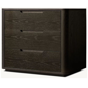 Table de chevet fermée BRETON rh FURNITURE, style moderne et luxueux, avec tiroir - Product Image 2