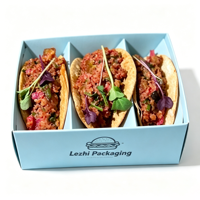 Maßgefertigte Öko-Takeout-Verpackung für Fast Food, Nachos, Burritos, Tacos, Wrap-Halter, Familien-Sharing-Box mit Modularen Fächern aus Papier
