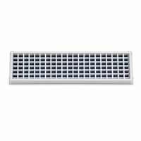 Diffuseur d'air double déflection linéaire pour plafond/mur, en aluminium et plastique ABS, à économie d'énergie, réglable pour CVC