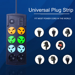 Mỹ 3 pin cắm nhanh sạc mở rộng ổ cắm Hội Đồng Quản trị PP điện dải bảo vệ tăng với 8 AC cửa hàng 110V công nghiệp sử dụng - Product Image 5