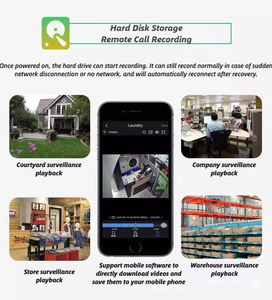 Bốn kênh không dây Wifi 2MP CMOS Tầm nhìn ban đêm phát hiện chuyển động IP65 không thấm nước CCTV Camera An Ninh Kit hệ thống - Product Image 5