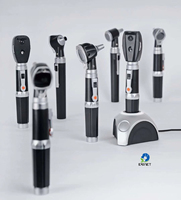 Otoscopio Veterinario Portátil EUR VET con Aumento de 3X, Iluminación LED de Fibra Óptica, Ventana Grande, Espéculos Reutilizables de 4 Tamaños