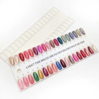 Nouvel Échantillonnier Intégré de 36 Couleurs pour Manucure, Carte de Présentation Professionnelle Spéciale pour Salon d'Onglerie avec Faux Ongles