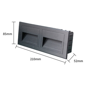 <b>LED</b> Step <b>Light</b> 12 Beads Motion <b>Sensor</b> Outdoor Stair Recessed Wall Corner Walkway Lamp GP-Q512 - Product Image 5
