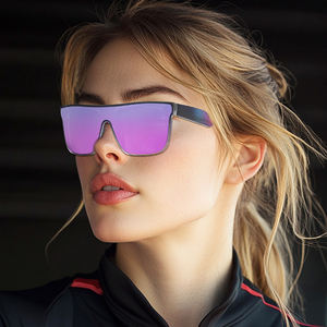 Yüksek kalite özel logo lüks kare renkli polarize kadın erkek Shades güneş gözlüğü toptan - Product Image 1