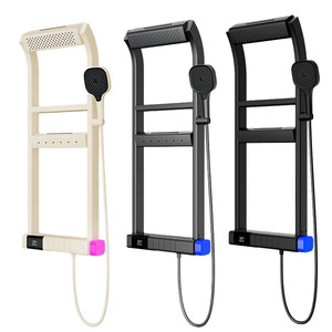 Overhead Shower <b>Set</b> Double Layer Storage Milky White Top <b>Spray</b> With Hidden Outlet And Adjustable Height For Bathroom - Product Image 2