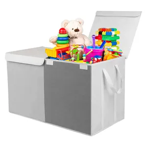 Fermeture sécurisée Boîte à jouets en maille colorée extensible durable et protectrice Organisateur de jouets à accès facile Amusant et fonctionnel