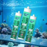 Scellant silicone acetoxy à base d'acide, transparent, imperméable, adhésif à forte adhérence pour grands aquariums en verre