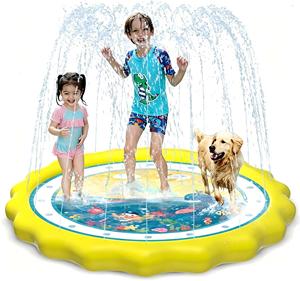 Piscina de Chapoteo con Aro Amarillo de PVC MAKE WAVES, 60 Pulgadas, para Niños, Diversión Acuática de Verano en el Patio Trasero - Product Image 1