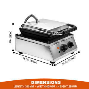 Machine à gaufres carrées professionnelle double <span class=keywords><strong>plaque</strong></span> 2000W en acier inoxydable avec revêtement Téflon haute puissance Fournisseur en gros OEM - Product Image 4