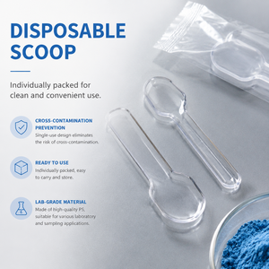Cuchara de Laboratorio Desechable y Estéril Degao, de Plástico PS, 7.5cm, Envoltura Individual, Anticorrosiva, para Muestras de Polvo - Product Image 2