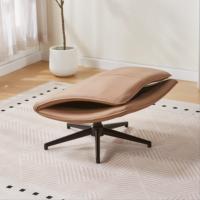 Fauteuil inclinable pivotant réglable, 360° °   Fauteuil simple avec base métallique rotative et coussin en tissu pour salon et chambre à coucher