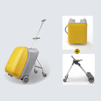 Valise mains libres avec garde-corps pour enfants Poussette ABS Trolley pour voyage Verrouillage Boarding School Business