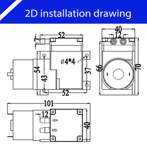 400 <span class=keywords><strong>kpa</strong></span> 20lpm prix inférieur pompe à air électrique à micro membrane série DF-04 6v 12v 24v avec support d'installation - Product Image 5