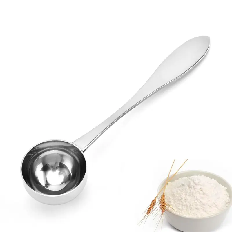 Cucchiaio da caffè in acciaio inossidabile cucchiaio da cucina in polvere cucchiaio per il latte in polvere 20ML cucchiaio da polvere di frutta