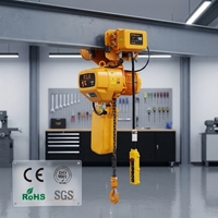 Nouveau monorail certifié CE, 1 tonne, 2 tonnes, 380V, 50/60Hz, télécommande, protection IP65, crochet de levage de construction, type chariot électrique