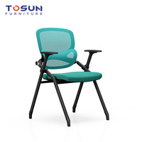 Chaise de conférence exécutive moderne et confortable en PP, dossier ergonomique, assise en mousse moulée, empilable, pour la maison, le bureau et les entreprises