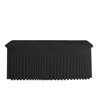 Housse de table en spandex élastique de couleur personnalisée, de haute qualité, marque WEDKEY, vente directe d'usine, tricotée pour les banquets de mariage
