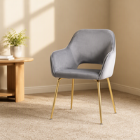 Chaise de restaurant moderne de luxe, nouveau design, pas cher, chaise de salle à manger, meubles de salon, chaises rembourrées en velours
