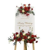 Verlovings- en bruiloftdecoratie, kunstbloemen, bloemkunst, welkomstbord, decoratie, fotografie, Scandinavische stijl, geweven kunstrozen
