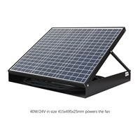 Ventilateur solaire Sunny, ventilateur centrifuge pour sous-sol, souffleur d'air avec système de batterie solaire, extracteur d'air, ventilateur d'évacuation pour serre, salle de bain