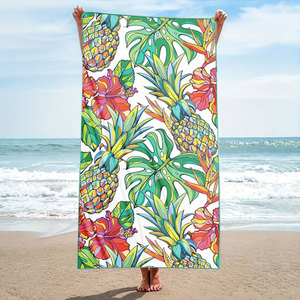 2025 più popolare di alta qualità telo mare <span class=keywords><strong>con</strong></span> tasca leggero modello di stampa rapido asciutto sabbia spugna da spiaggia in microfibra - Product Image 3