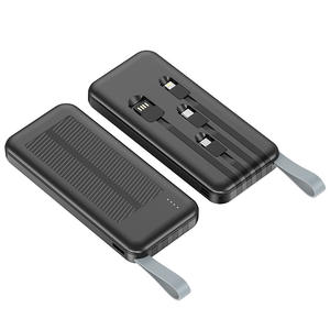 Batterie Externe Solaire 2025 Ultra Mince 10000mAh/20000mAh avec Câble Intégré, Batterie Li-Polymère, Double Sortie USB – Meilleure Vente - Product Image 2