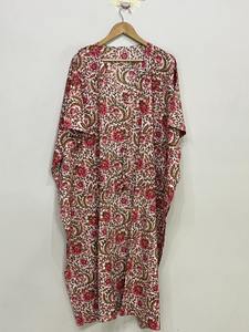 Kaftan court en soie pure, taille unique, ample et confortable pour toutes les tailles, environ 47 pouces, fournisseur d'Inde - Product Image 6