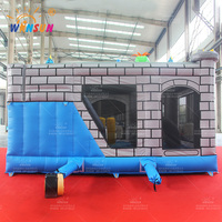 Château gonflable commercial d'extérieur WINSUN, modèle dinosaure, structure de jeu amusante, couleur personnalisée, matériau PVC