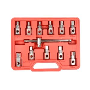 Jeu d'outils de vidange d'<span class=keywords><strong>huile</strong></span>, 46 v, 12 pièces, jeu de douilles de vidange d'<span class=keywords><strong>huile</strong></span>, <span class=keywords><strong>clé</strong></span> 3/8, <span class=keywords><strong>filtre</strong></span> <span class=keywords><strong>à</strong></span> <span class=keywords><strong>clé</strong></span>, outils automobiles - Product Image 5