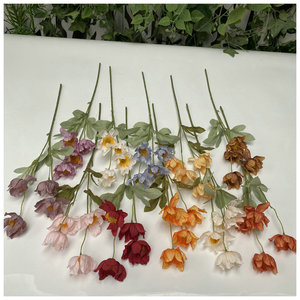 Arrangement de fleurs d'anémone artificielles 63 cm en tissu de soie, décoration de mariage, décoration de la maison - Product Image 4