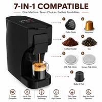 Machine à café professionnelle 3-en-1 à capsules ESE, expresso commercial avec écran tactile, électrique, en plastique