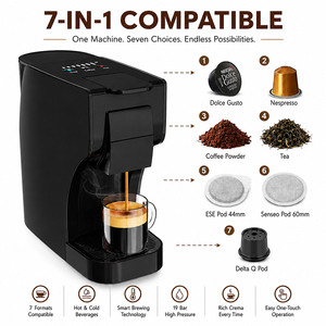 Machine à café professionnelle 3-en-1 ESE Pod Capsule, machine à expresso commerciale avec écran tactile - Product Image 1
